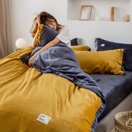 91家纺网 家纺一手货源 找家纺 （总）润缦 2019新款牛奶绒终版四件套