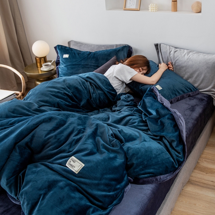 91家纺网 家纺一手货源 找家纺 （总）润缦 2019新款牛奶绒终版四件套