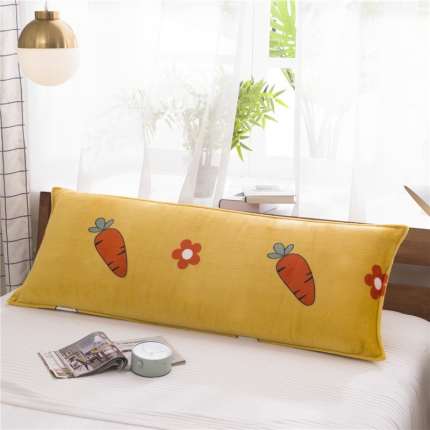 91家纺网 家纺一手货源 找家纺 喜相逢家纺 D14-法兰绒双人枕套-印花长枕套