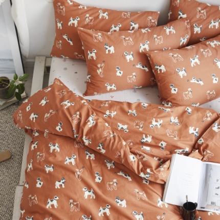 91家纺网 家纺一手货源 找家纺 （总）棉眠 2019新款13070简约全棉四件套床笠款