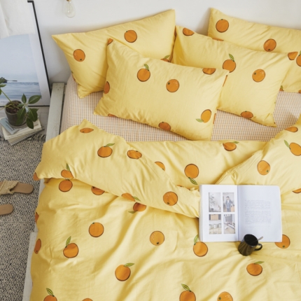 91家纺网 家纺一手货源 找家纺 （总）棉眠 2019新款13070简约全棉四件套床笠款