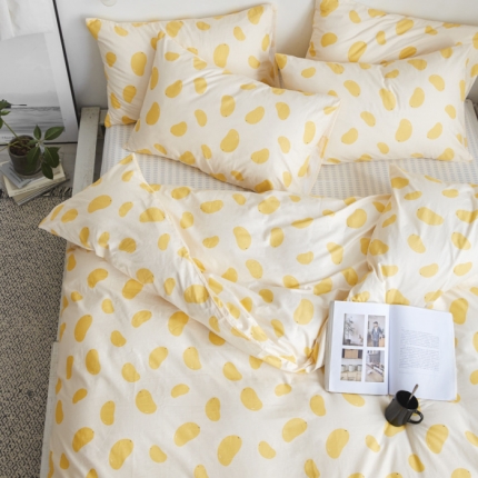 91家纺网 家纺一手货源 找家纺 （总）棉眠 2019新款13070简约全棉四件套床笠款