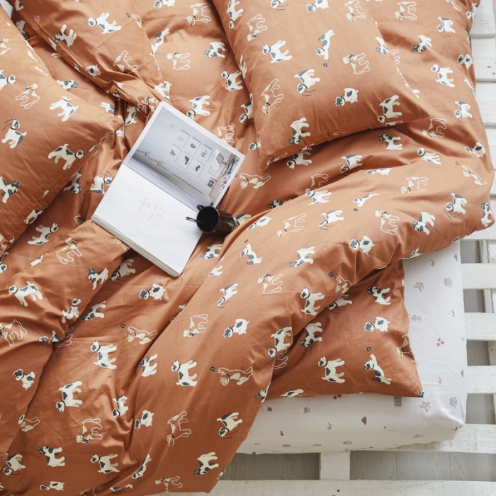 91家纺网 家纺一手货源 找家纺 （总）棉眠 2019新款13070简约全棉四件套床笠款