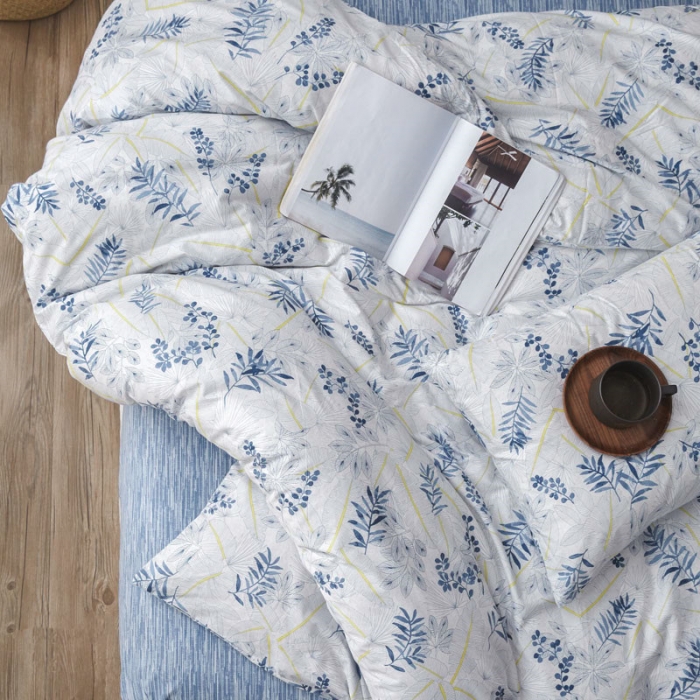 91家纺网 家纺一手货源 找家纺 （总）棉眠 2019新款13372简约全棉四件套床笠款