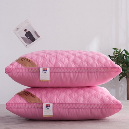 91家纺网 家纺一手货源 找家纺 兴丝露枕芯 磨毛彩条立体枕 枕芯 羽丝枕 网销赠品