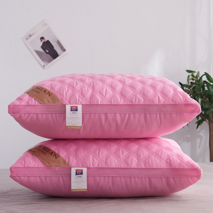 91家纺网 家纺一手货源 找家纺 兴丝露枕芯 磨毛彩条立体枕 枕芯 羽丝枕 网销赠品