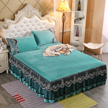 91家纺网 家纺一手货源 找家纺 （总）情恒家纺 2020新款牛奶绒单床裙单被套单枕套