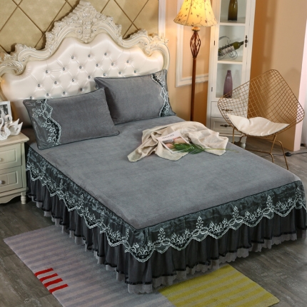 91家纺网 家纺一手货源 找家纺 （总）情恒家纺 2020新款牛奶绒单床裙单被套单枕套