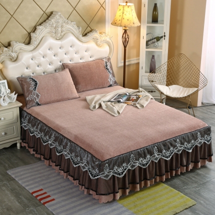 91家纺网 家纺一手货源 找家纺 （总）情恒家纺 2020新款牛奶绒单床裙单被套单枕套