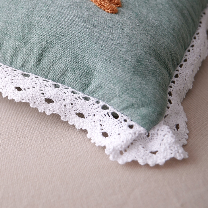 91家纺网 家纺一手货源 找家纺 赛格时代家居 水洗棉儿童全荞麦枕头 枕芯 麋鹿绿