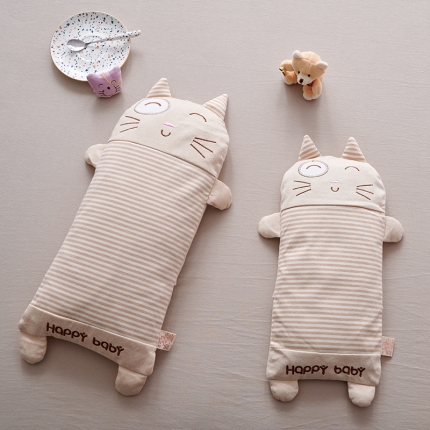 赛格时代家居 全棉针织棉卡通全荞麦枕头枕芯 小猫