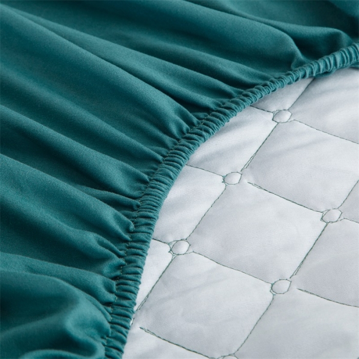 91家纺网 家纺一手货源 找家纺 兴美佳水晶绒压花拉链款单床裙-豪庭盛世 翡翠绿