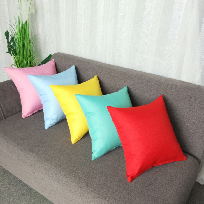 91家纺网 家纺一手货源 找家纺 （总）李帅新款纯色亚麻抱枕沙发靠垫棉麻靠背汽车腰靠装饰抱枕芯