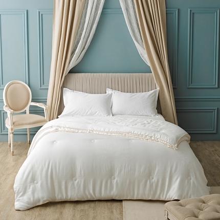 91家纺网 家纺一手货源 找家纺 三味舒屋 2019新款至臻提花大豆子母被 白