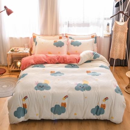 91家纺网 家纺一手货源 找家纺 （总）2019新款雪花绒雕花绒法莱绒水晶绒牛奶绒魔法绒四件套