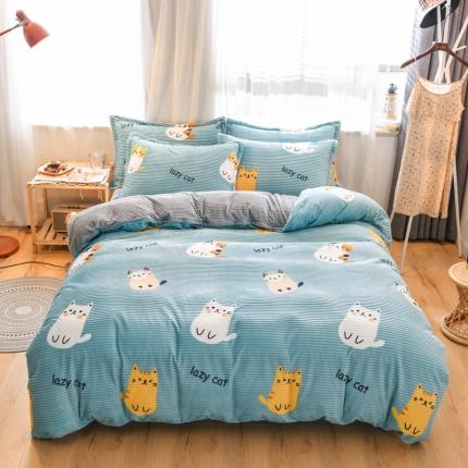 91家纺网 家纺一手货源 找家纺 （总）2019新款雪花绒雕花绒法莱绒水晶绒牛奶绒魔法绒四件套