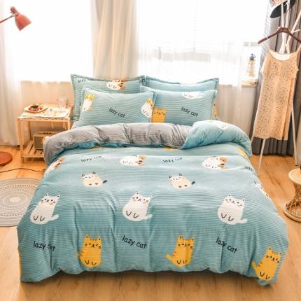 91家纺网 家纺一手货源 找家纺 （总）2019新款雪花绒雕花绒法莱绒水晶绒牛奶绒魔法绒四件套