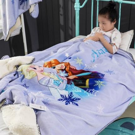 91家纺网 家纺一手货源 找家纺 小芽 2024迪士尼多功能羊羔绒毛毯 索菲亚公主-粉