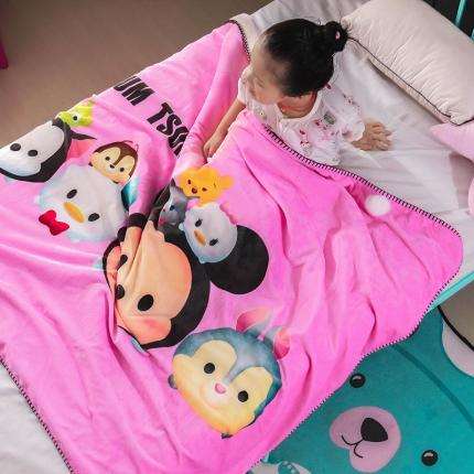 91家纺网 家纺一手货源 找家纺 小芽 2024迪士尼多功能羊羔绒毛毯 索菲亚公主-粉