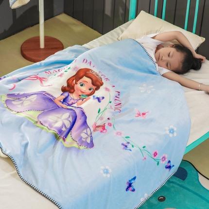 91家纺网 家纺一手货源 找家纺 小芽 2024迪士尼多功能羊羔绒毛毯 索菲亚公主-粉