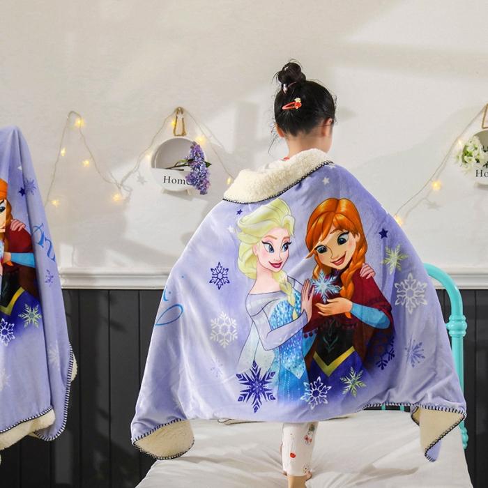 91家纺网 家纺一手货源 找家纺 小芽 2024迪士尼多功能羊羔绒毛毯 冰雪奇缘