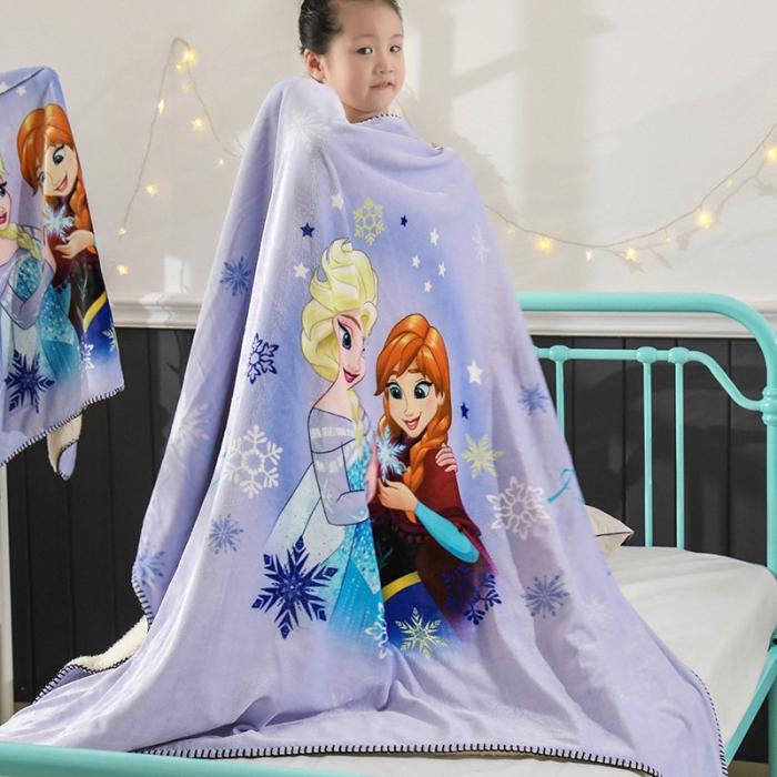 91家纺网 家纺一手货源 找家纺 小芽 2024迪士尼多功能羊羔绒毛毯 冰雪奇缘