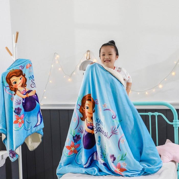 91家纺网 家纺一手货源 找家纺 小芽 2024迪士尼多功能羊羔绒毛毯 美人鱼