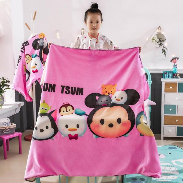 91家纺网 家纺一手货源 找家纺 小芽 2024迪士尼多功能羊羔绒毛毯 松松熊-粉