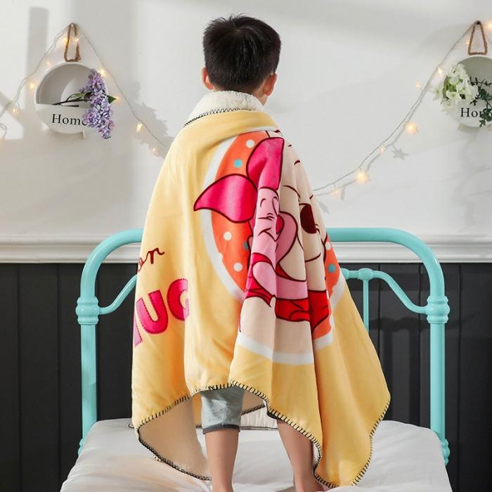 91家纺网 家纺一手货源 找家纺 小芽 2024迪士尼多功能羊羔绒毛毯 维尼熊