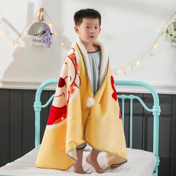 91家纺网 家纺一手货源 找家纺 小芽 2024迪士尼多功能羊羔绒毛毯 维尼熊