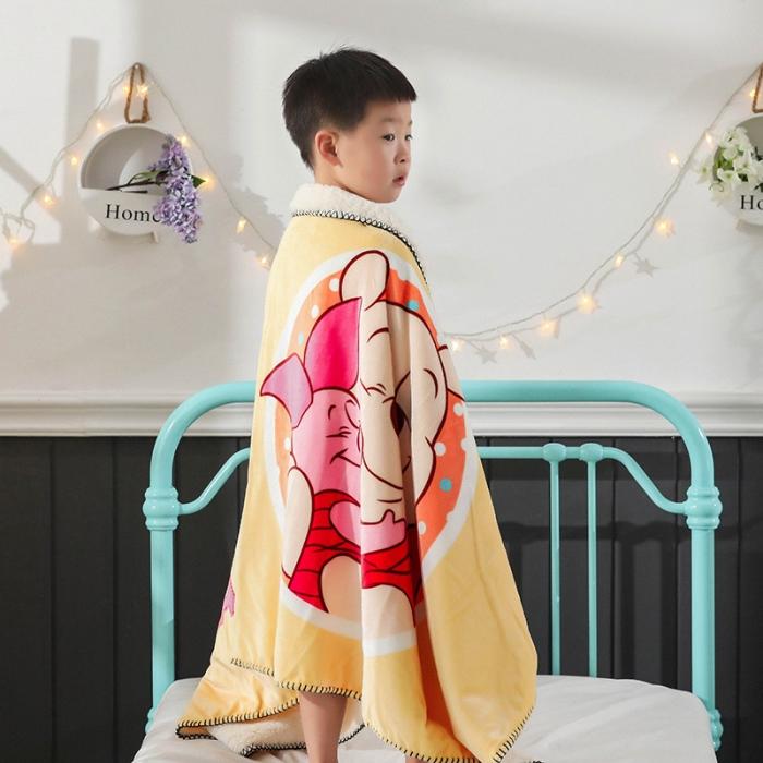 91家纺网 家纺一手货源 找家纺 小芽 2024迪士尼多功能羊羔绒毛毯 维尼熊