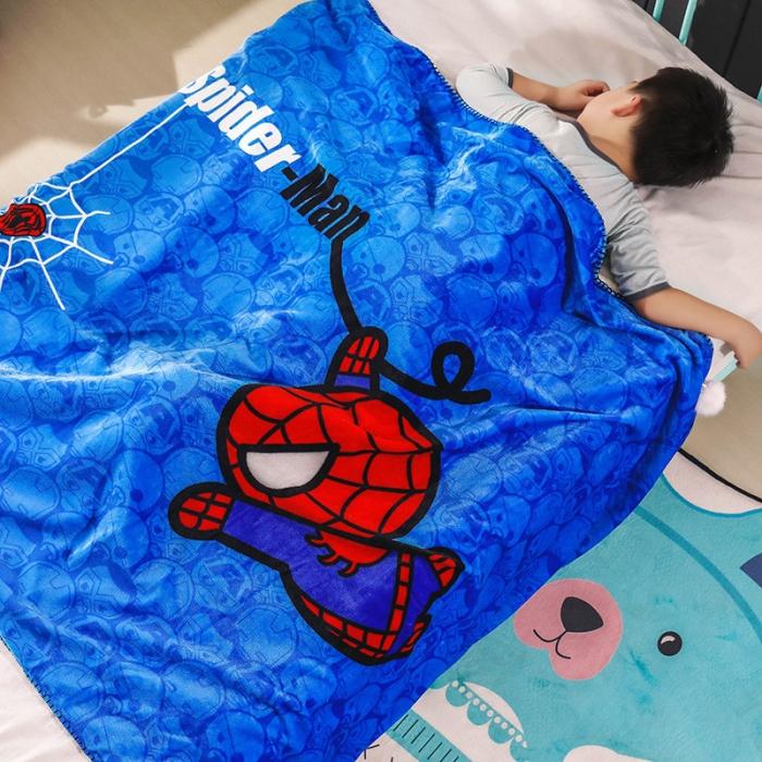 91家纺网 家纺一手货源 找家纺 小芽 2024迪士尼多功能羊羔绒毛毯 蜘蛛侠