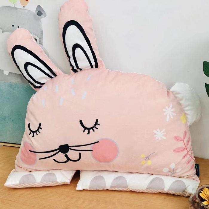 91家纺网 家纺一手货源 找家纺 小芽 2024新款靠垫 可爱兔靠垫