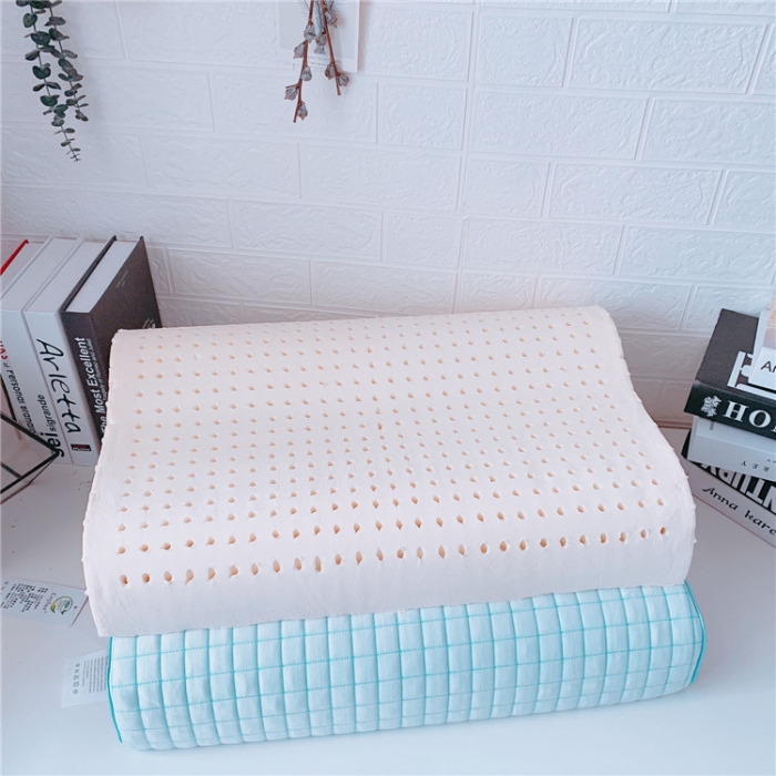 91家纺网 家纺一手货源 找家纺 纯进口斯里兰卡天然乳胶枕头带钢印乳胶枕芯按摩颈椎保健枕头