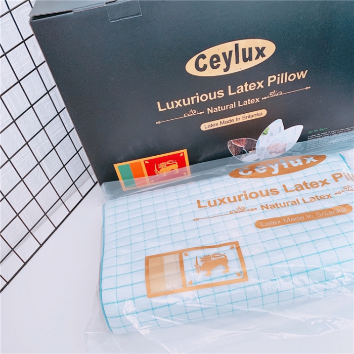 91家纺网 家纺一手货源 找家纺 纯进口斯里兰卡天然乳胶枕头带钢印乳胶枕芯按摩颈椎保健枕头