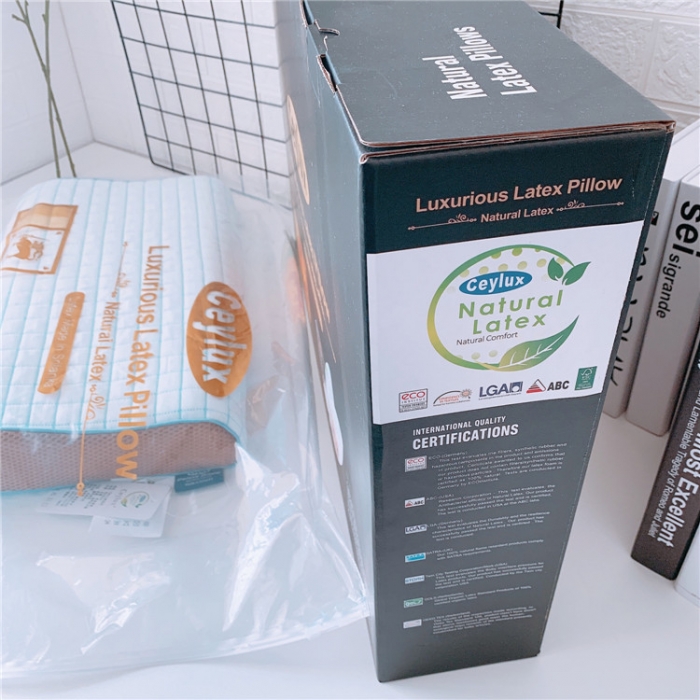 91家纺网 家纺一手货源 找家纺 纯进口斯里兰卡天然乳胶枕头带钢印乳胶枕芯按摩颈椎保健枕头