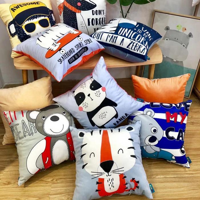 91家纺网 家纺一手货源 找家纺 小芽 2024新款抱枕 动物乐园5