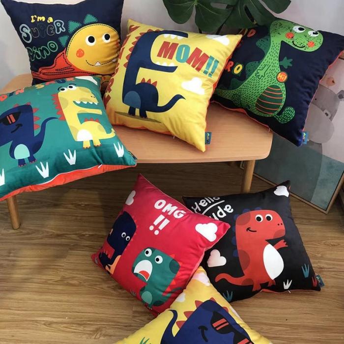 91家纺网 家纺一手货源 找家纺 小芽 2024新款抱枕 恐龙1