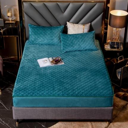 91家纺网 家纺一手货源 找家纺 （总）帅露家纺 2019新款夹棉绗缝床笠三件套