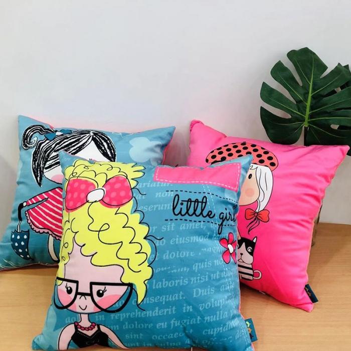 91家纺网 家纺一手货源 找家纺 小芽 2024新款抱枕 美丽女孩1