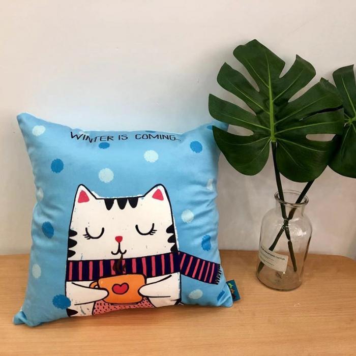 91家纺网 家纺一手货源 找家纺 小芽 2024新款抱枕 幸福猫2