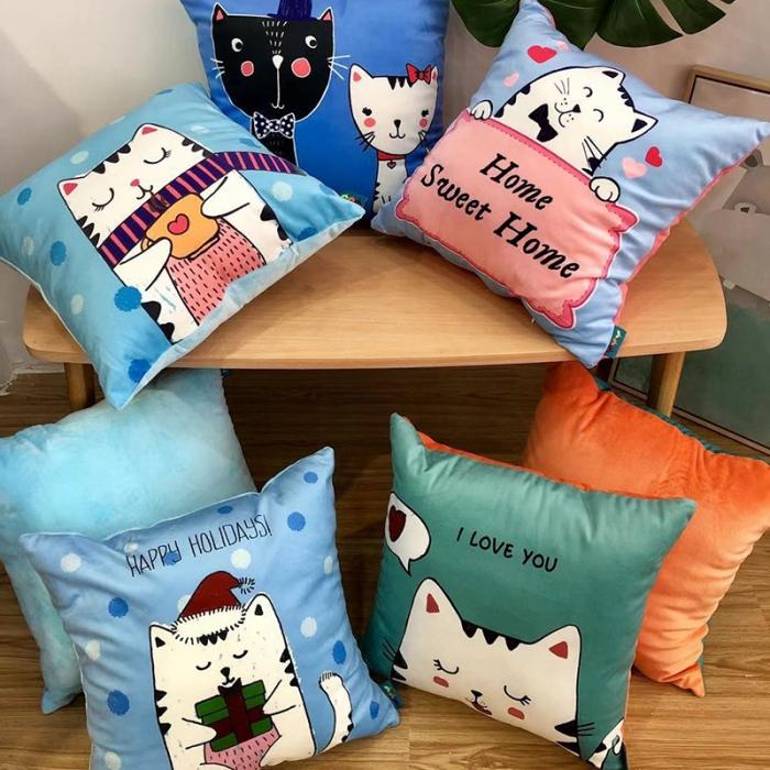 91家纺网 家纺一手货源 找家纺 小芽 2024新款抱枕 幸福猫5