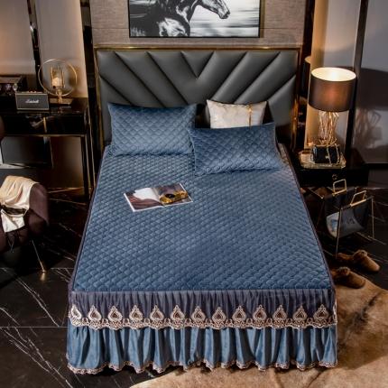 91家纺网 家纺一手货源 找家纺 （总）帅露家纺 新款夹棉绗缝床裙三件套