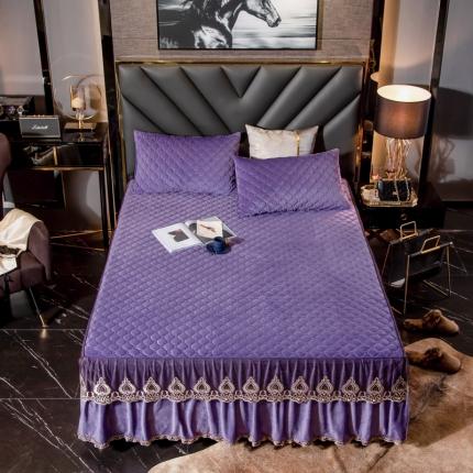 91家纺网 家纺一手货源 找家纺 （总）帅露家纺 新款夹棉绗缝床裙三件套