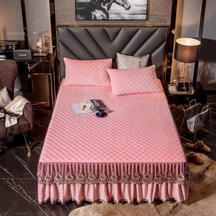 91家纺网 家纺一手货源 找家纺 （总）帅露家纺 新款夹棉绗缝床裙三件套