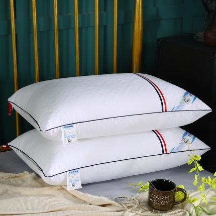 91家纺网 家纺一手货源 找家纺 浩宇家纺 新型热熔枕定型可水洗机洗防螨舒睡单人枕头枕芯 单边白