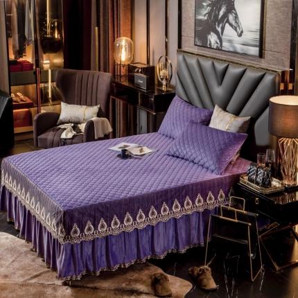 91家纺网 家纺一手货源 找家纺 （总）帅露家纺 2019新款蕾丝保暖绒单床裙