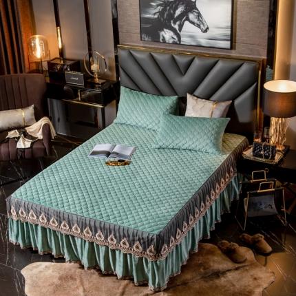 91家纺网 家纺一手货源 找家纺 （总）帅露家纺 2019新款蕾丝保暖绒单床裙