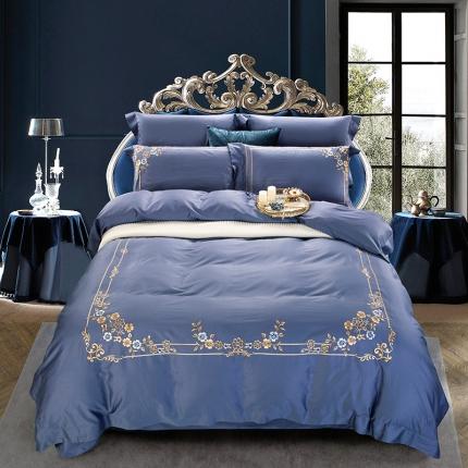 （总）雲归梦 2019新款60S长绒棉绣花四件套