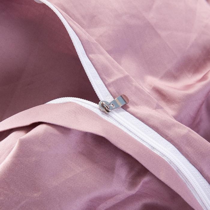 91家纺网 家纺一手货源 找家纺 雲归梦 2019新款60S长绒棉绣花四件套 风雅小筑-深豆沙